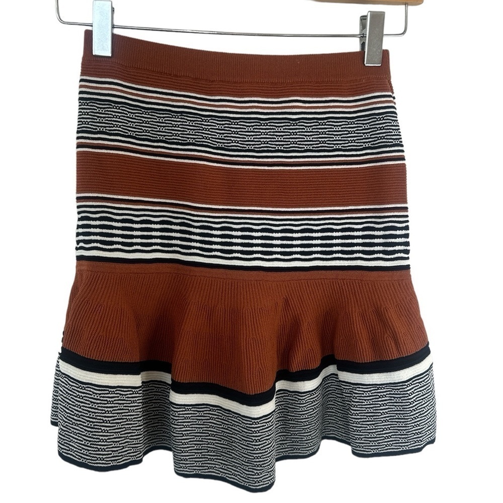 Sandro Textured Knit Ruffle Mini Skirt - Picture 9 of 13